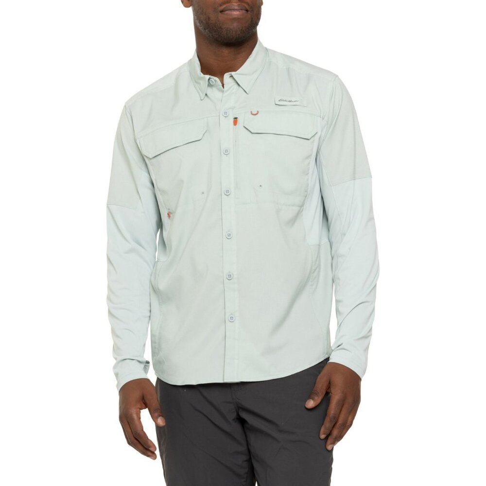 Eddie Bauer Twin Fin Hybrid Woven Shirt - UPF 50+, Long Sleeve